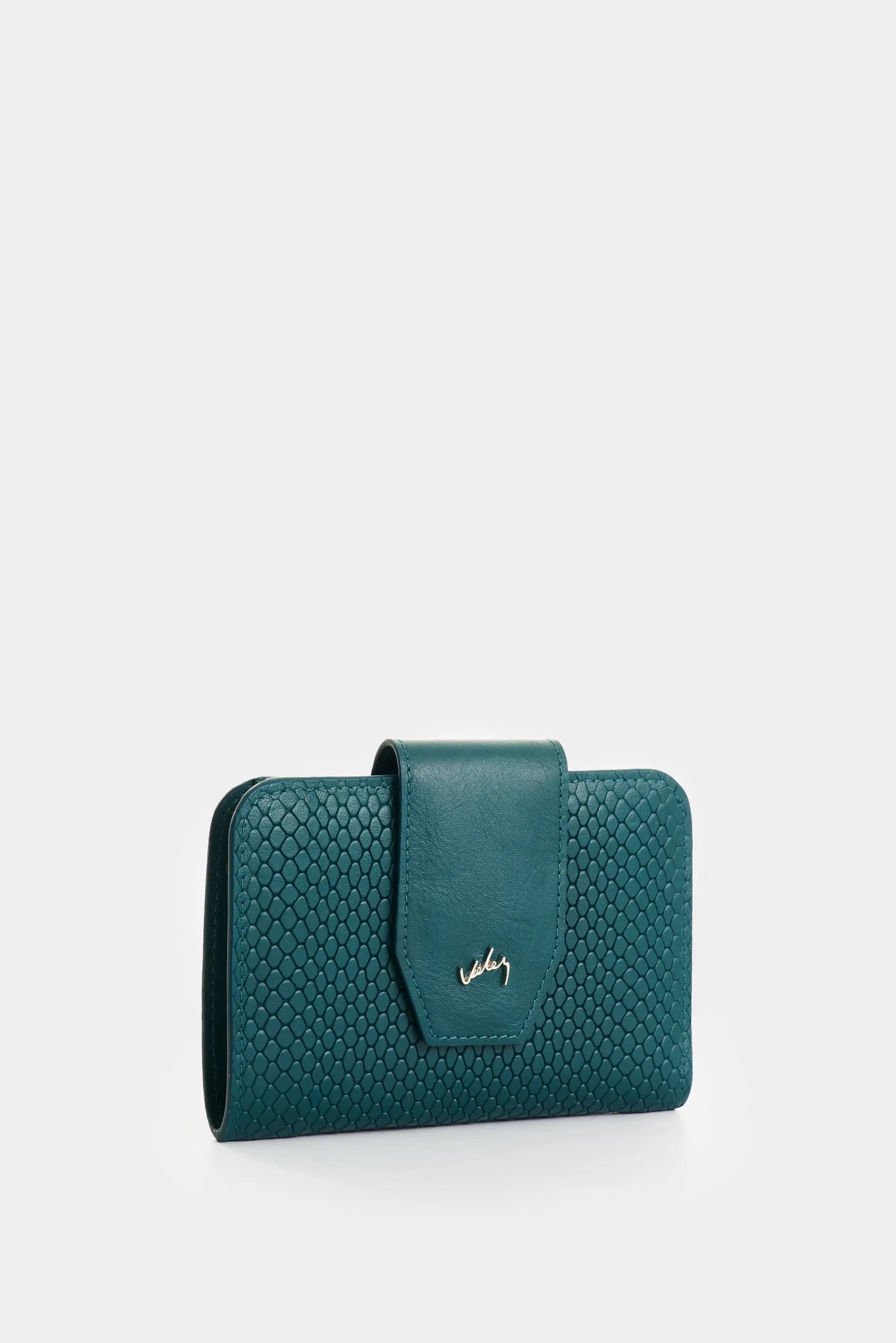 1039071 Billetera de cuero grabado para mujer Hiedra