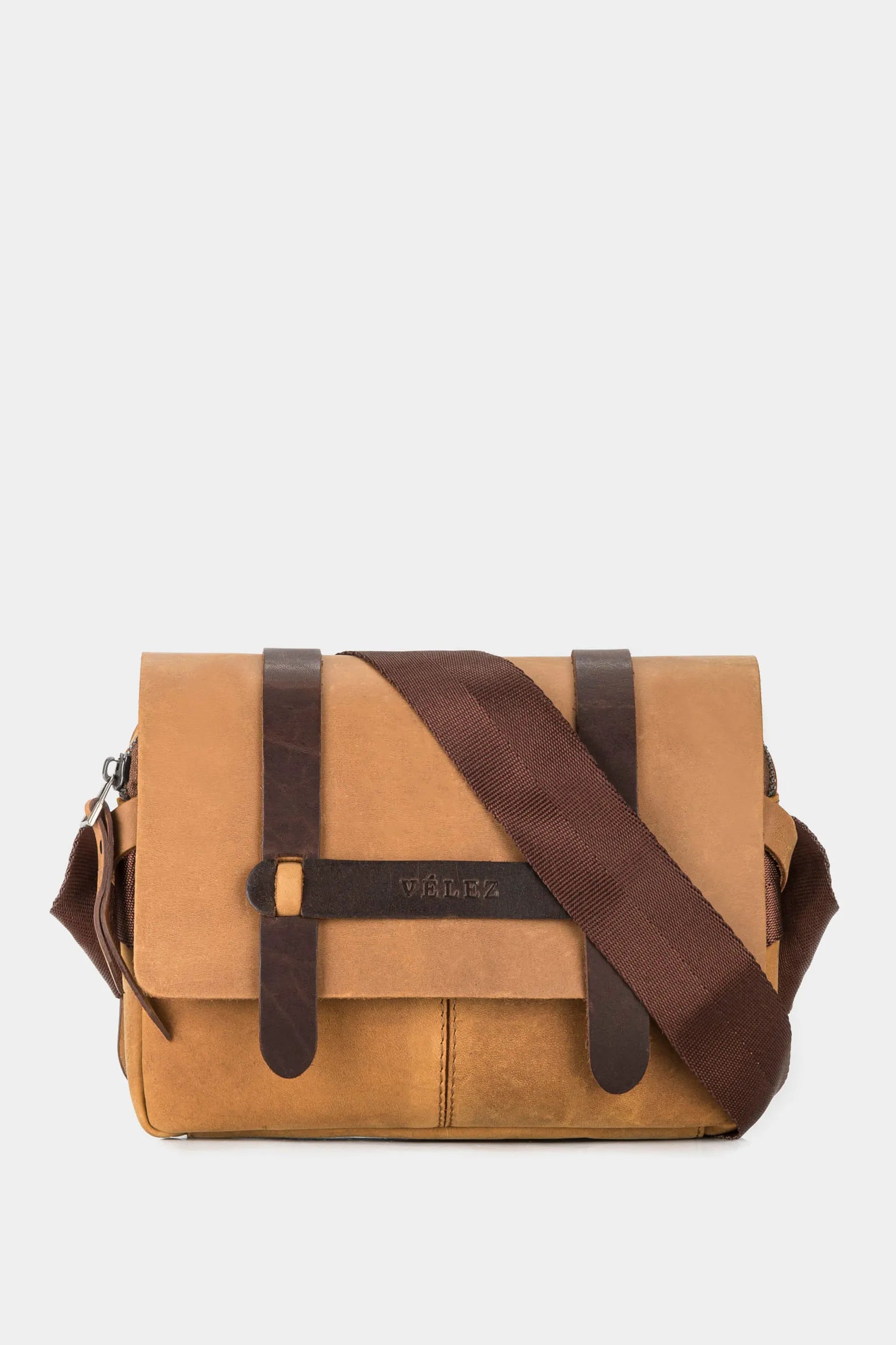 RIÑONERA CASUAL DE CUERO VINTAGE MIEL