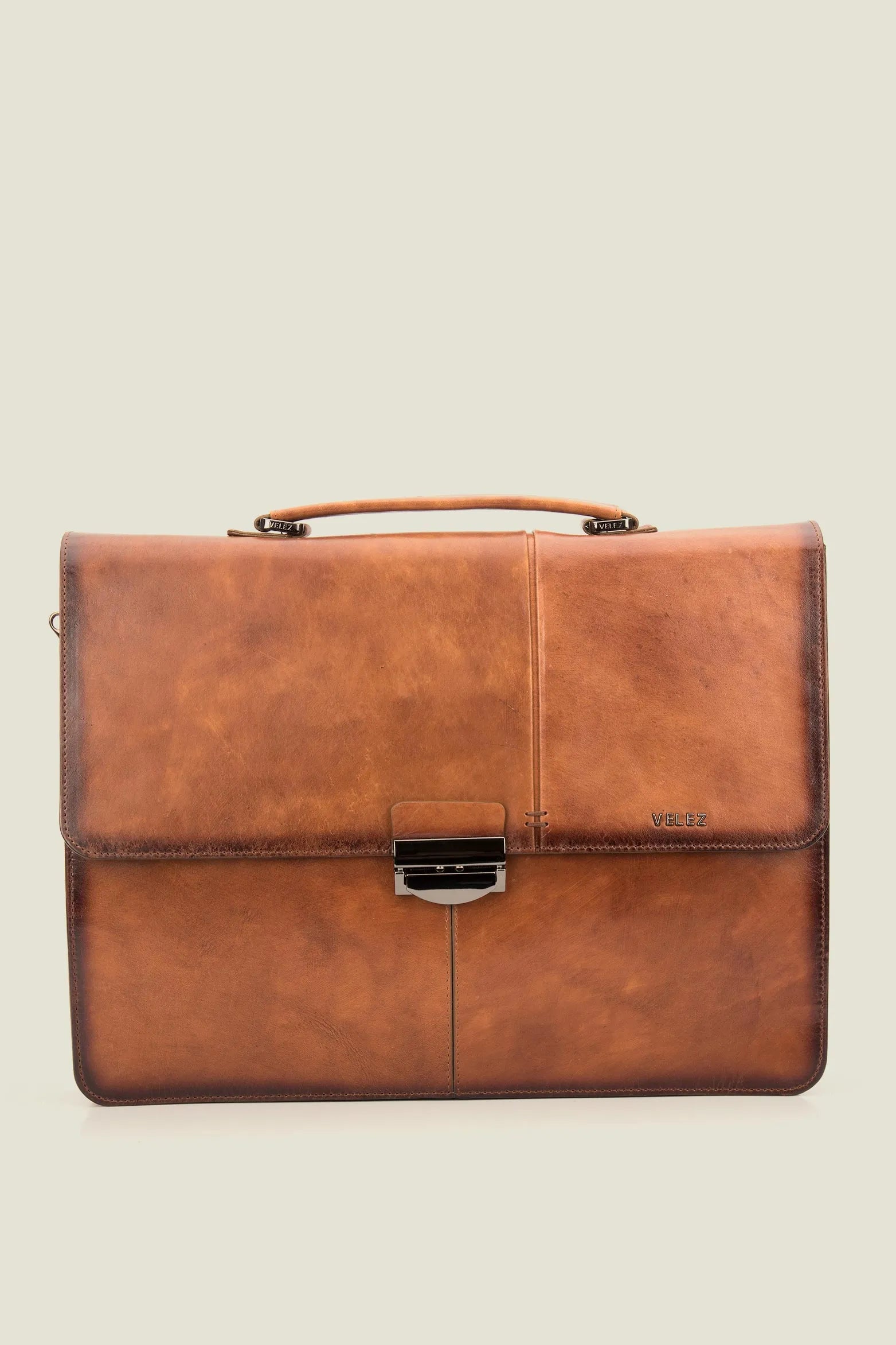 MALETÍN APERTO DE CUERO PARA HOMBRE