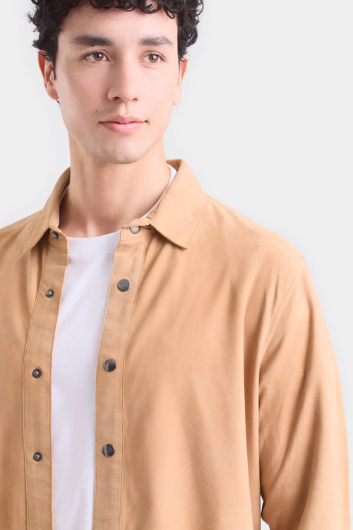 CAMISA MANGA LARGA PARA HOMBRE GAMUZA