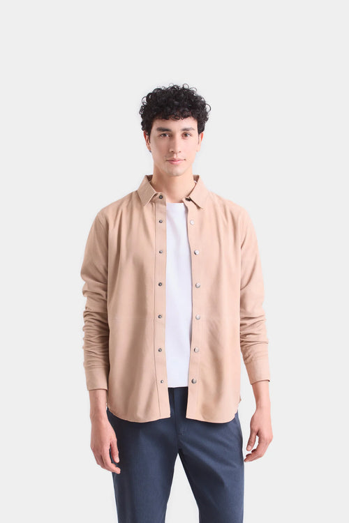 CAMISA MANGA LARGA PARA HOMBRE GAMUZA