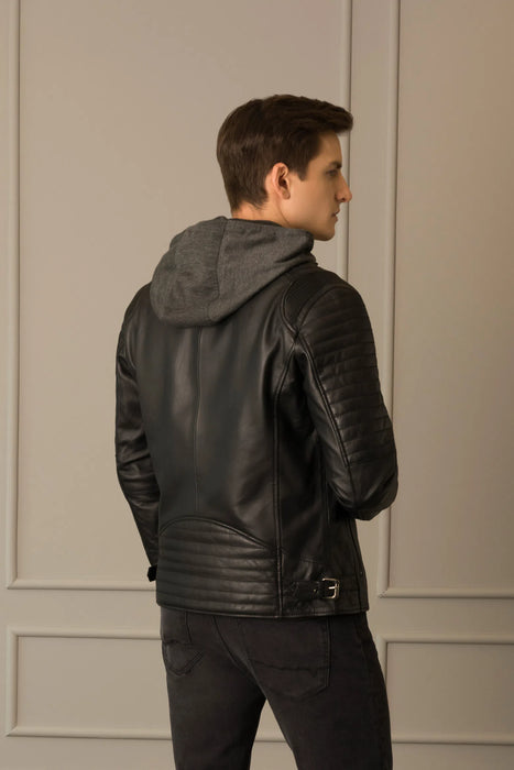 Chaqueta Pechera De Cuero Para Hombre CHAQUETA BELMONT DE CUERO