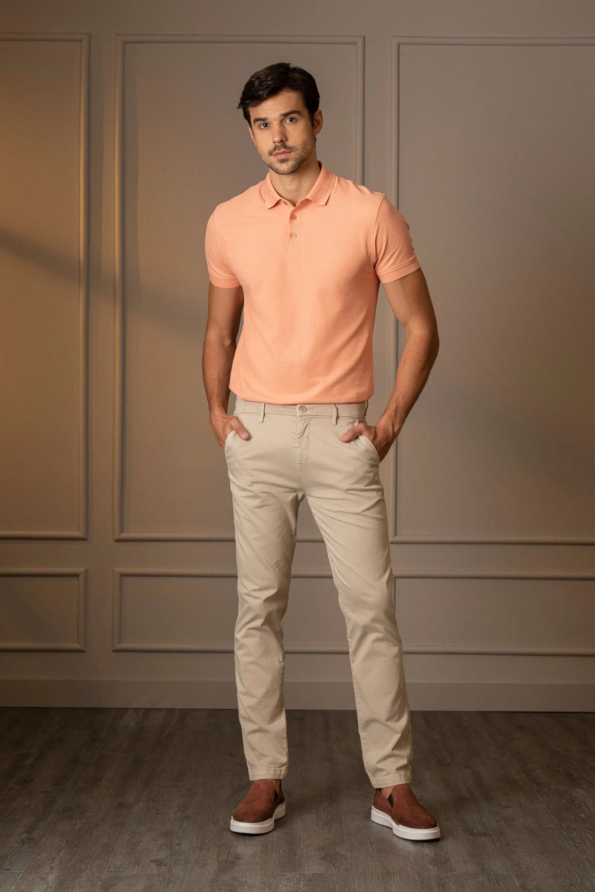 Pantalón chino italo para hombre semifitted
