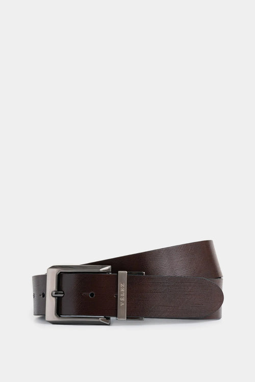 Kit cinturón doble faz formal de cuero para hombre doble opción herraje