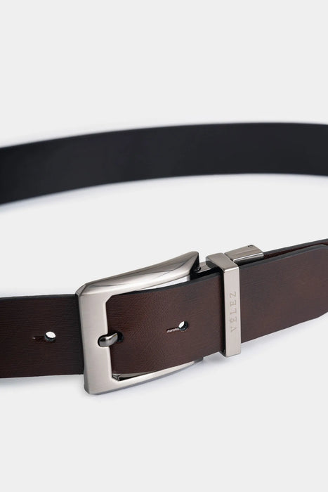 Kit cinturón doble faz formal de cuero para hombre doble opción herraje