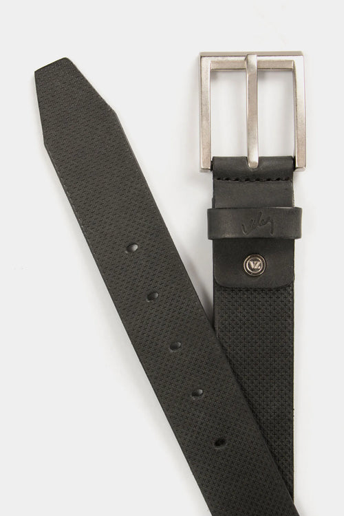 CINTURÓN UNIFAZ KIAT DE CUERO PARA HOMBRE GRABADO PLACA CRUCE