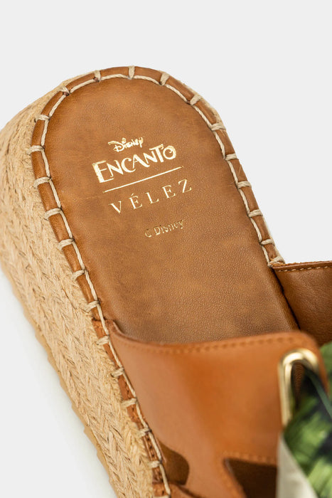 SANDALIA PLATAFORMA ENCANTO DE CUERO PARA MUJER ESTAMPADO FLORAL