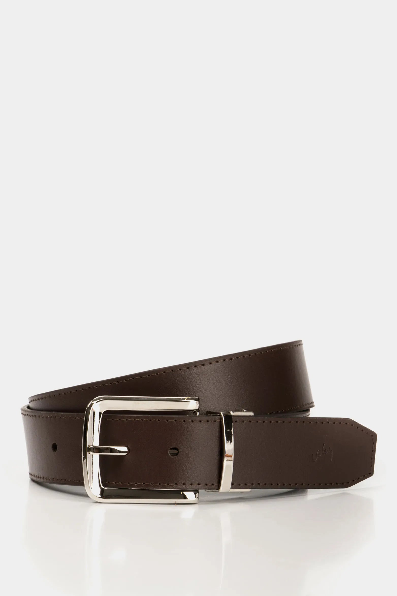 CINTURÓN DOBLE FAZ AUSTEN DE CUERO PARA HOMBRE COSTURAS DECORATIVAS BORDES