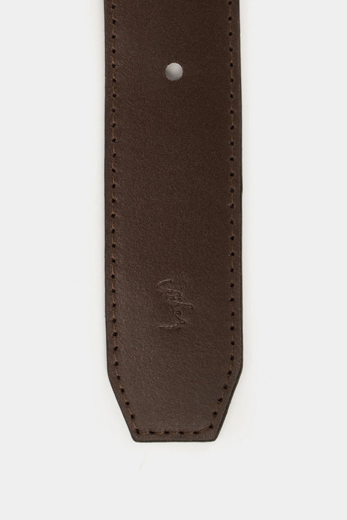 CINTURÓN DOBLE FAZ AUSTEN DE CUERO PARA HOMBRE COSTURAS DECORATIVAS BORDES