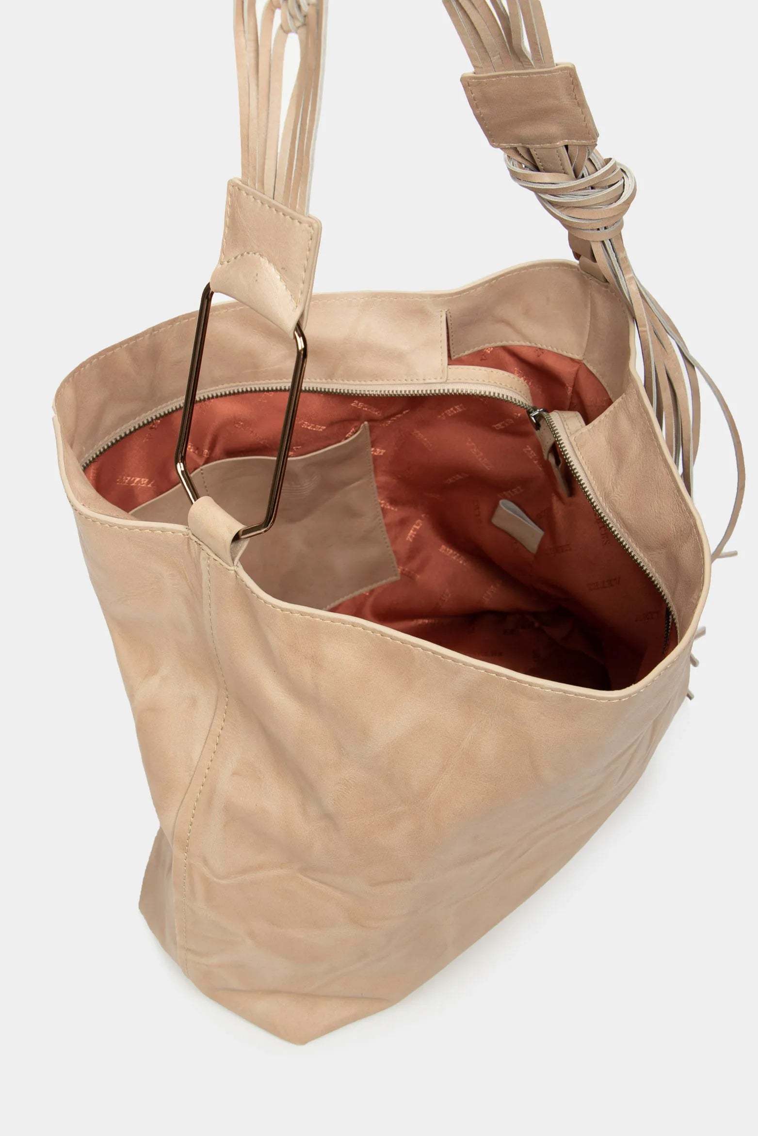 CARTERA AZALEA DE CUERO PARA MUJER MACRAMÉ