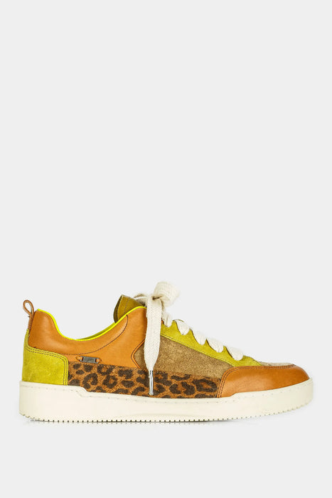 SNEAKERS CIRUELA DE CUERO PARA MUJER COMBINADOS