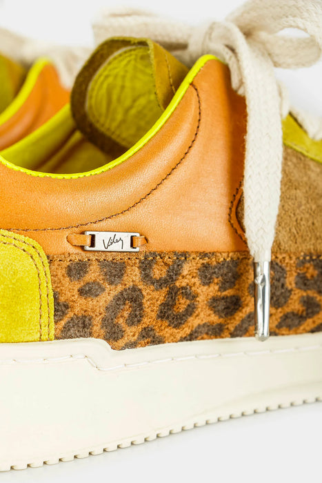 SNEAKERS CIRUELA DE CUERO PARA MUJER COMBINADOS