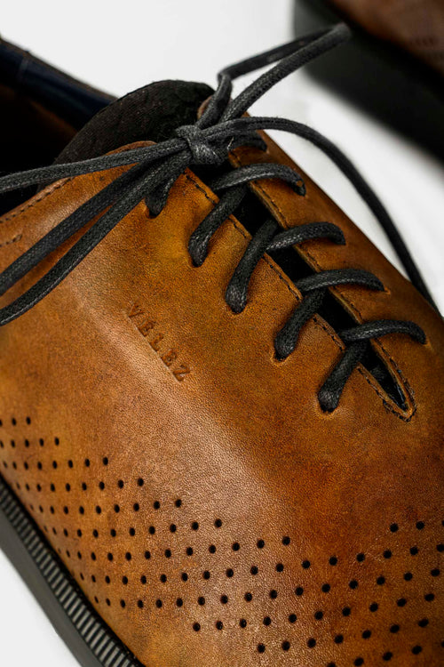 Zapatos cordón Dalí de cuero para hombre vintage