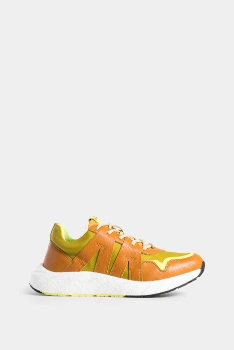 SNEAKERS URBAN TURMALINA DE LONA POR CUERO PARA MUJER EN CONTRASTE