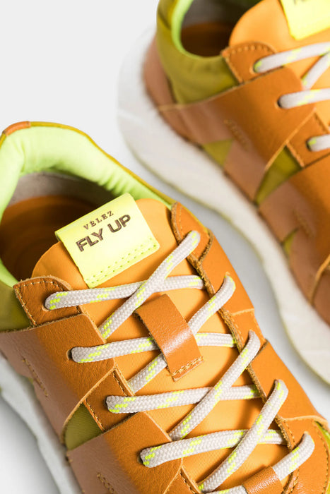 SNEAKERS URBAN TURMALINA DE LONA POR CUERO PARA MUJER EN CONTRASTE