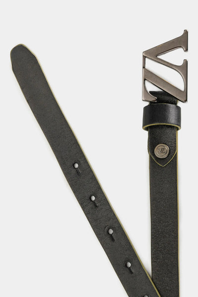 CINTURÓN UNIFAZ MONOGRAMA DE CUERO PARA MUJER CHAPA VZ