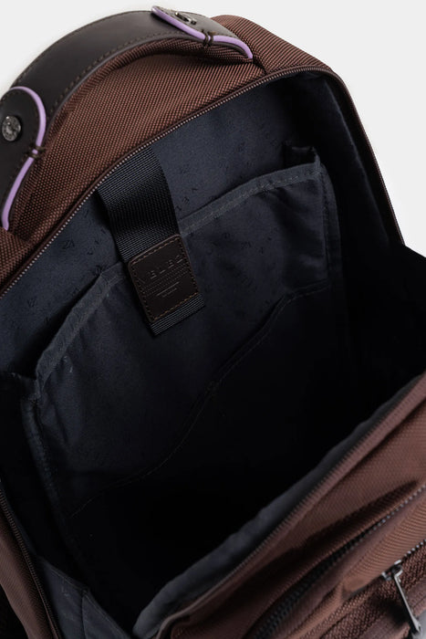 Mochila living lona por cuero para hombre multifuncional