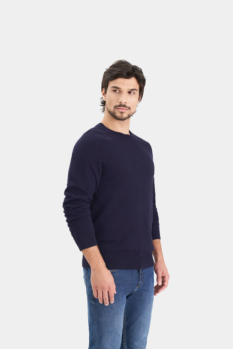 Sweater tejido en algodón para hombre manga ranglan