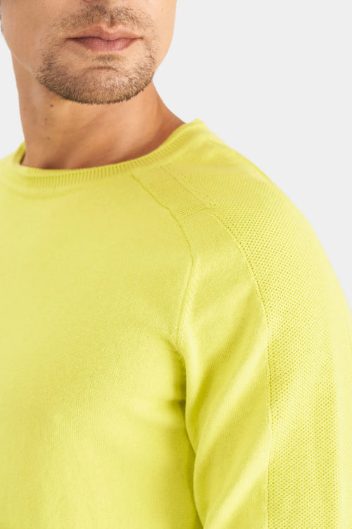Sweater tejido en algodón para hombre manga ranglan