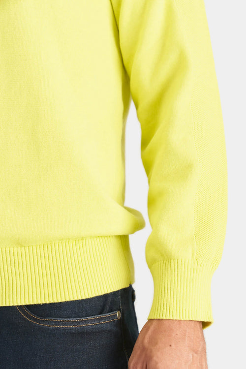 Sweater tejido en algodón para hombre manga ranglan