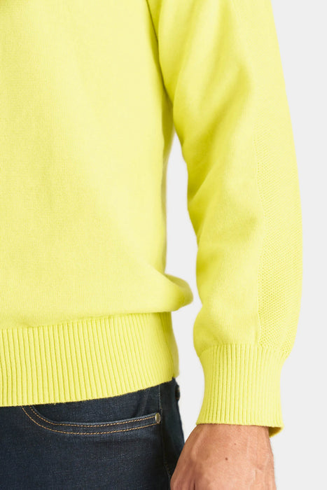 Sweater tejido en algodón para hombre manga ranglan