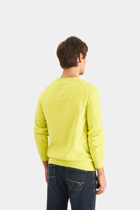 Sweater tejido en algodón para hombre manga ranglan