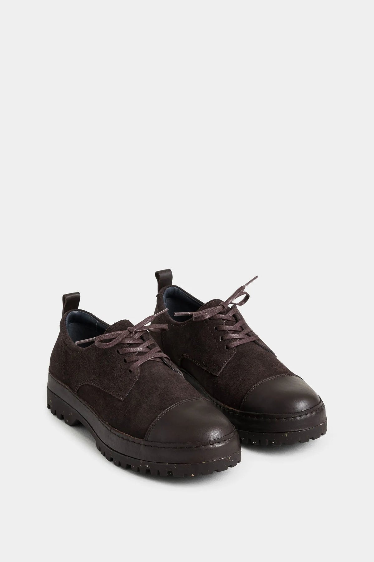 Zapatos Cordón Sunset de Cuero para Hombre Mezcla de Texturas