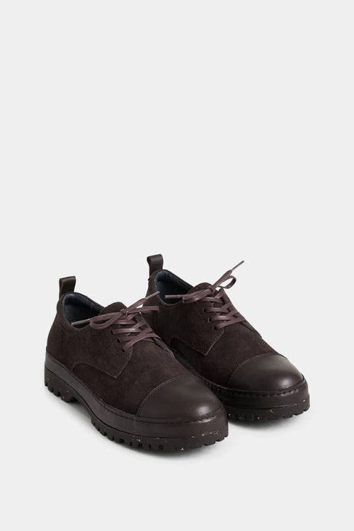 Zapatos Cordón Sunset de Cuero para Hombre Mezcla de Texturas