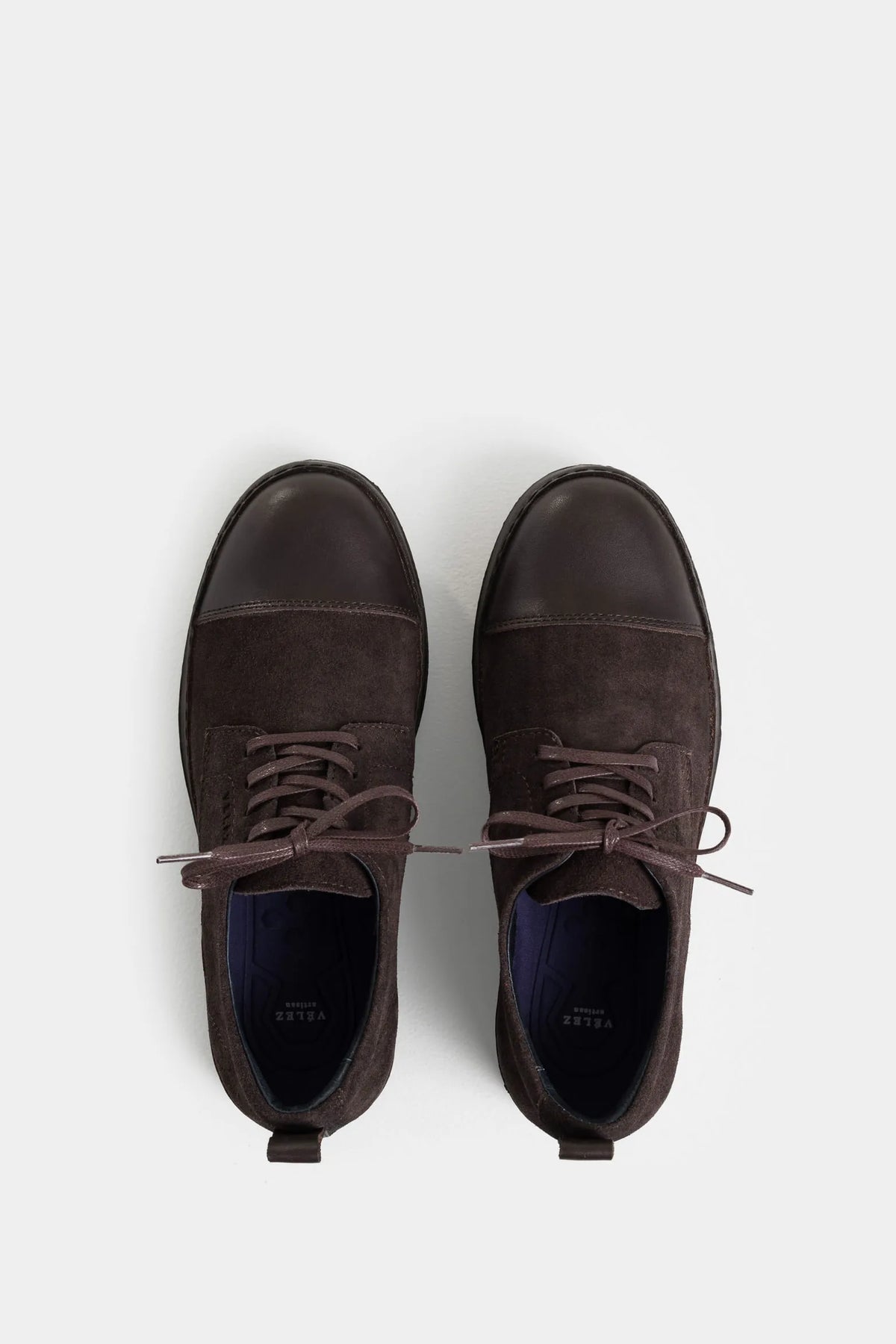 Zapatos Cordón Sunset de Cuero para Hombre Mezcla de Texturas