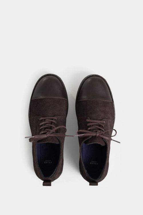 Zapatos Cordón Sunset de Cuero para Hombre Mezcla de Texturas
