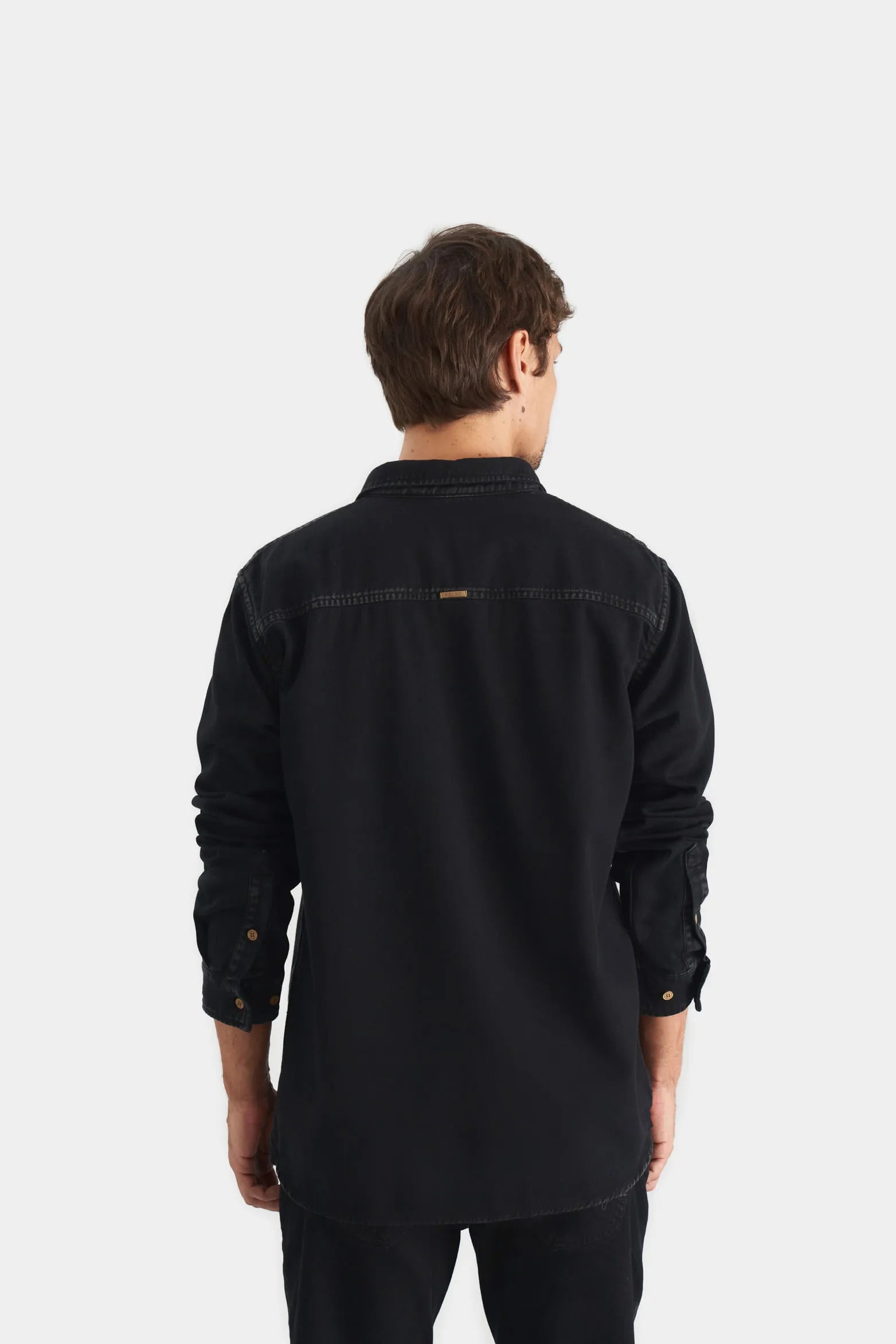 SOBRECAMISA DUNA MANGA LARGA DE ALGODÓN PARA HOMBRE BOLSILLO EN CUERO