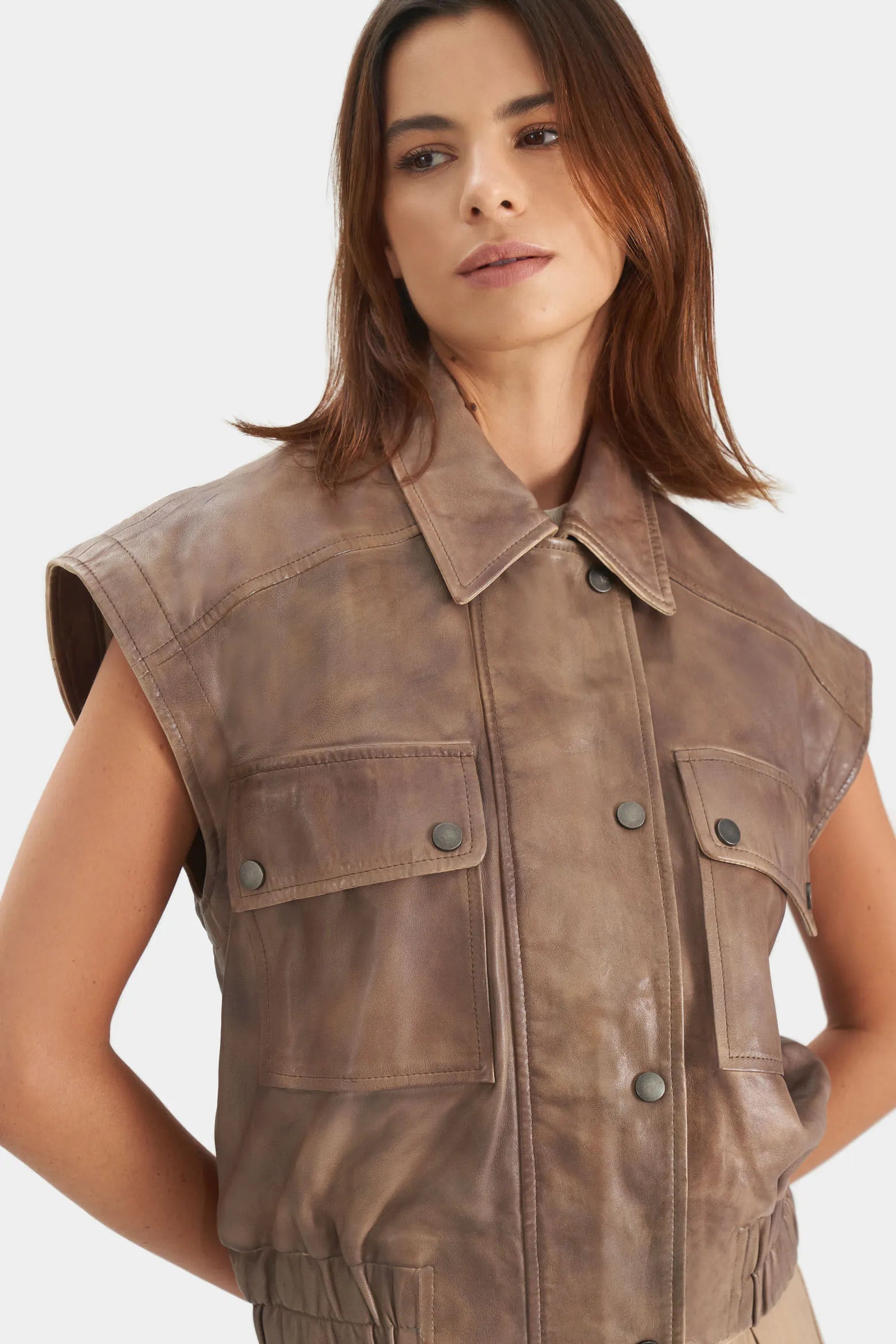 CHAQUETA SAHARA PARA MUJER MANGAS REMOVIBLES