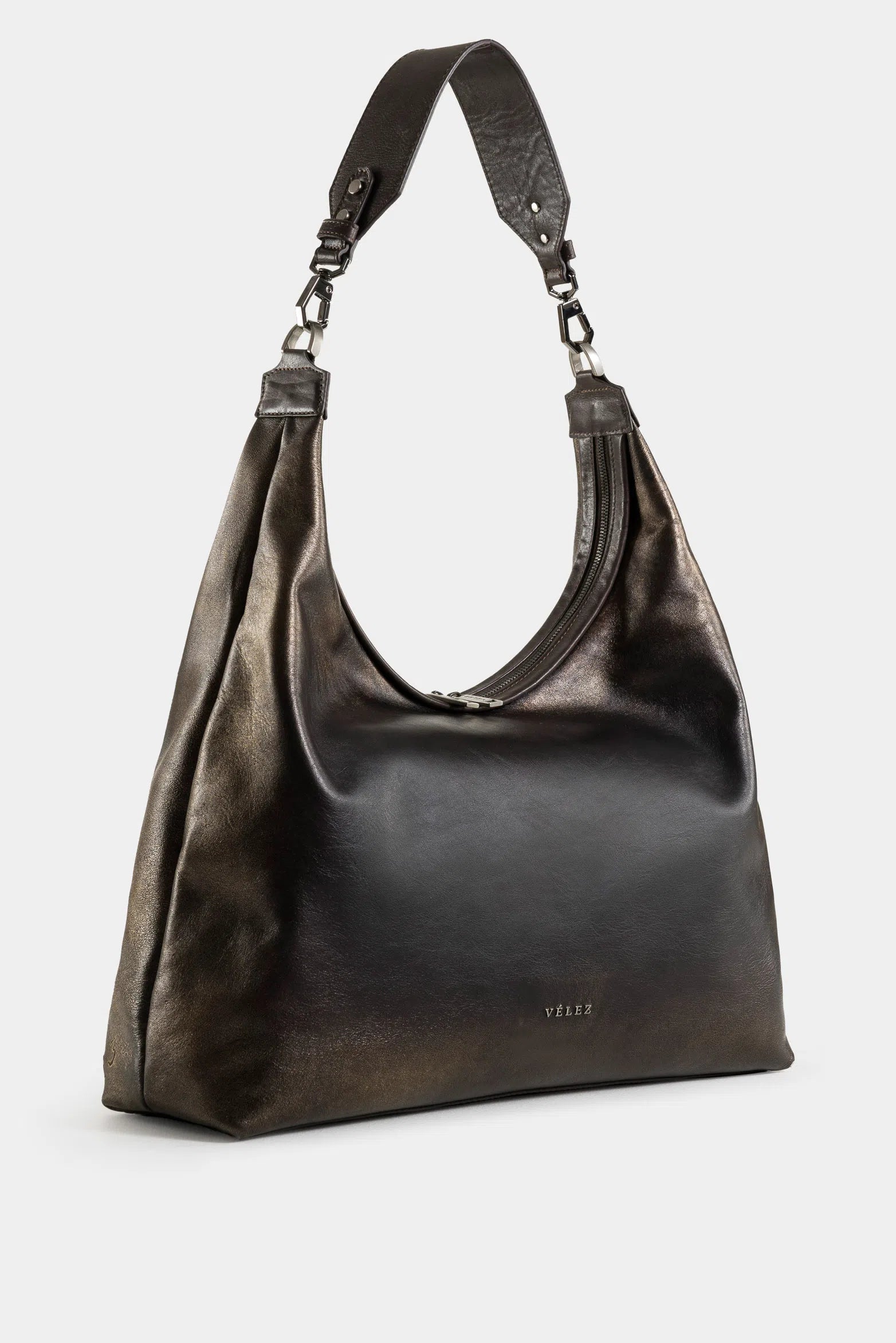 SHOPPING GOBI DE CUERO FOLIA PARA MUJER SILUETA MÓRBIDA DESESTRUCTURADA