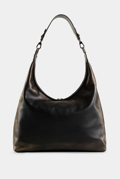 SHOPPING GOBI DE CUERO FOLIA PARA MUJER SILUETA MÓRBIDA DESESTRUCTURADA
