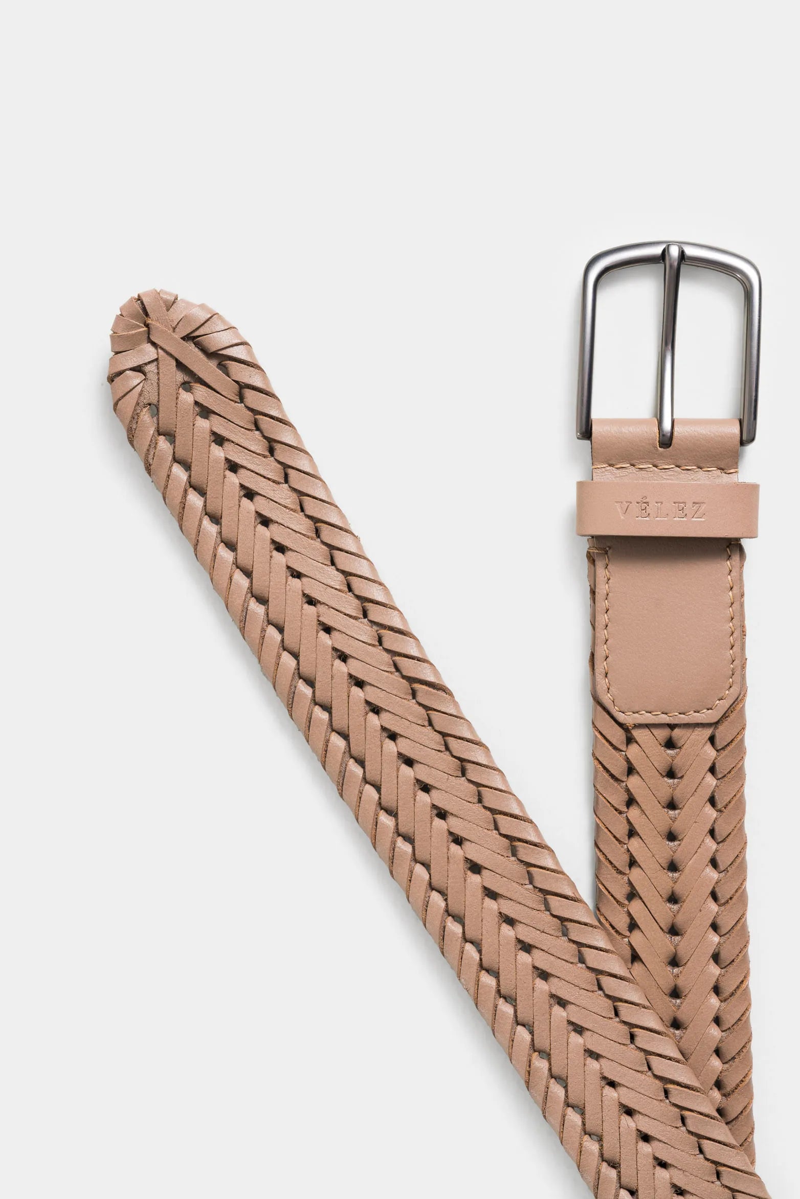 CINTURÓN UNIFAZ PETUNIA DE CUERO PARA HOMBRE TEJIDO TRENZADO