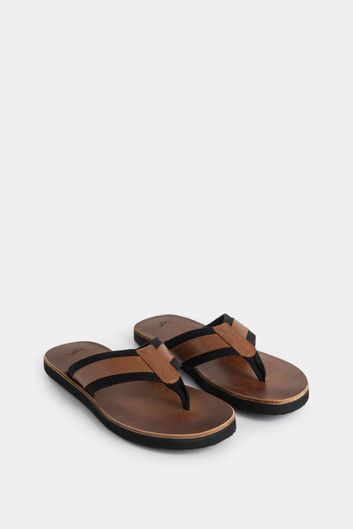 Sandalia Plana Alfil 2 de Cuero para Hombre Capellada en Reata