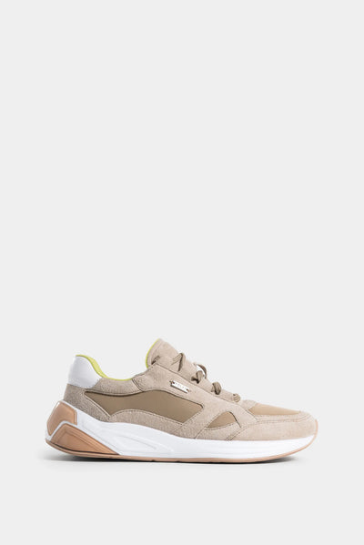 Sneakers Bombay de Cuero Gamuza y Lona para Mujer Silueta Urban