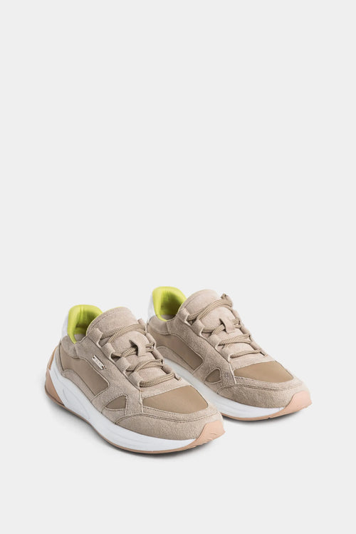 Sneakers Bombay de Cuero Gamuza y Lona para Mujer Silueta Urban
