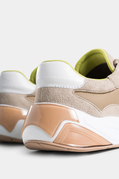 Sneakers Bombay de Cuero Gamuza y Lona para Mujer Silueta Urban