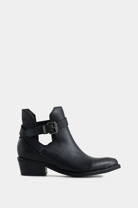 BOTINES TACÓN CAMPINA 2.0 DE CUERO PARA MUJER SILUETA CUT OUT