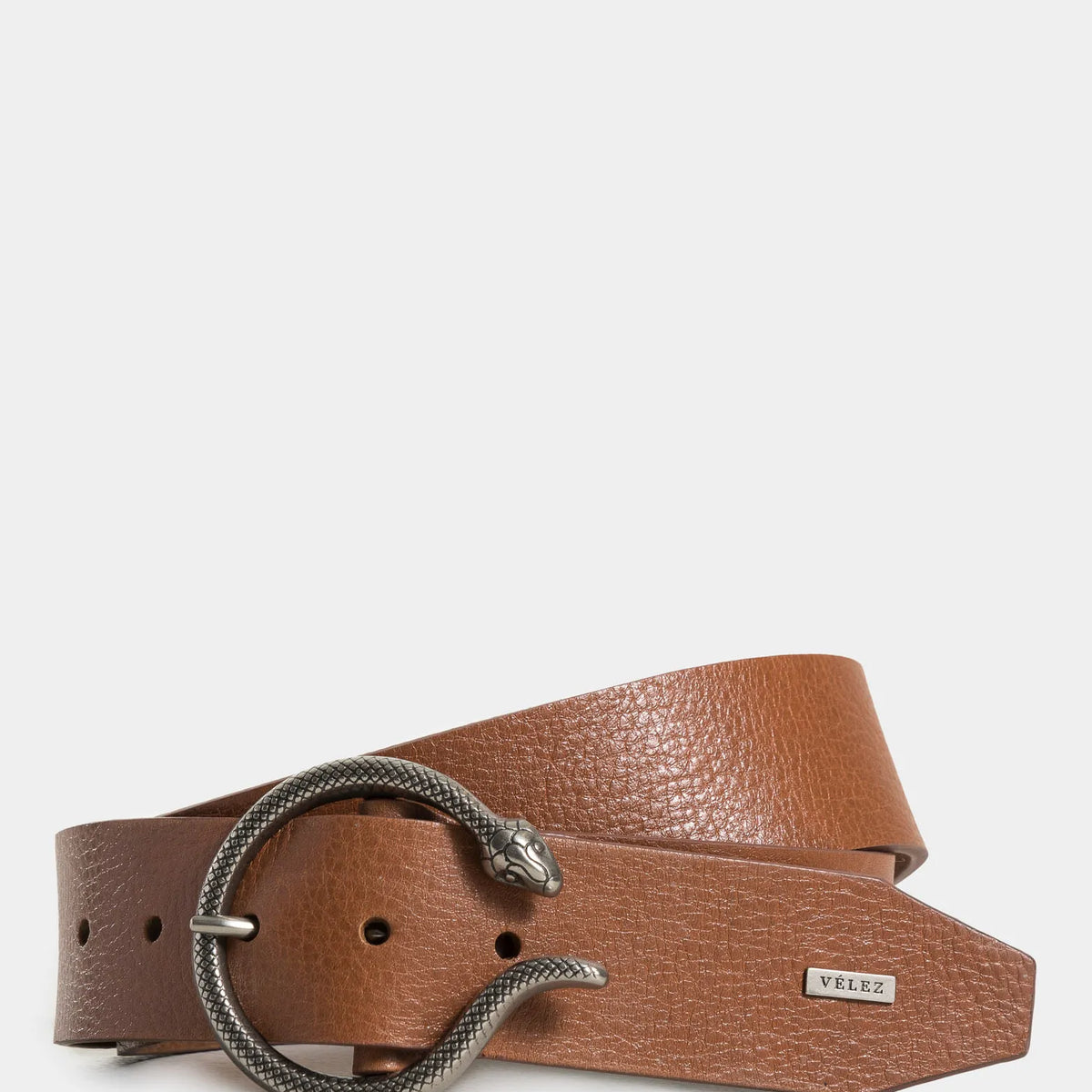 CINTURÓN UNIFAZ ORI DE CUERO PARA MUJER CHAPA SERPIENTE