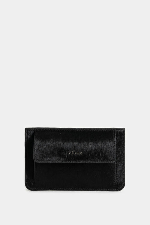 PORTA TARJETAS GOJI DE CUERO PELO PARA MUJER CADENA REMOVIBLE