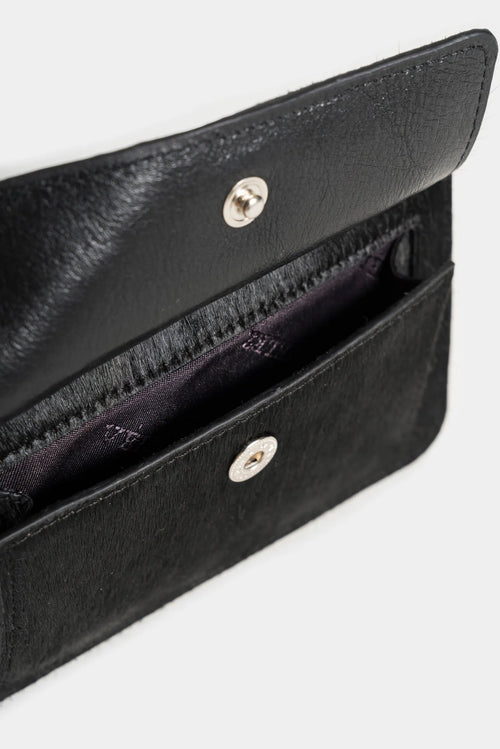 PORTA TARJETAS GOJI DE CUERO PELO PARA MUJER CADENA REMOVIBLE