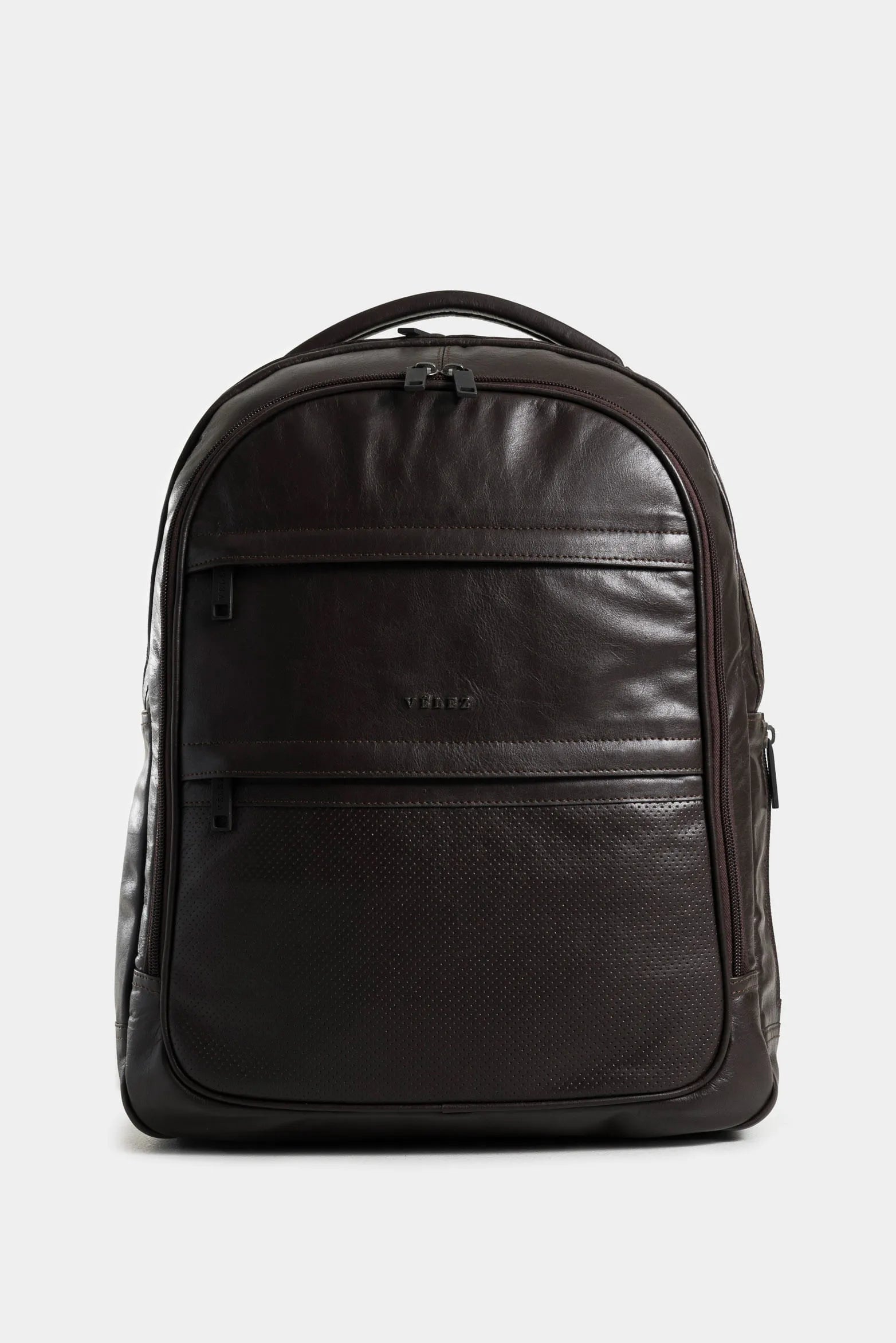 MOCHILA WATERPROOF 2 DE CUERO PARA HOMBRE CREMALLERA BIDIRECCIONAL