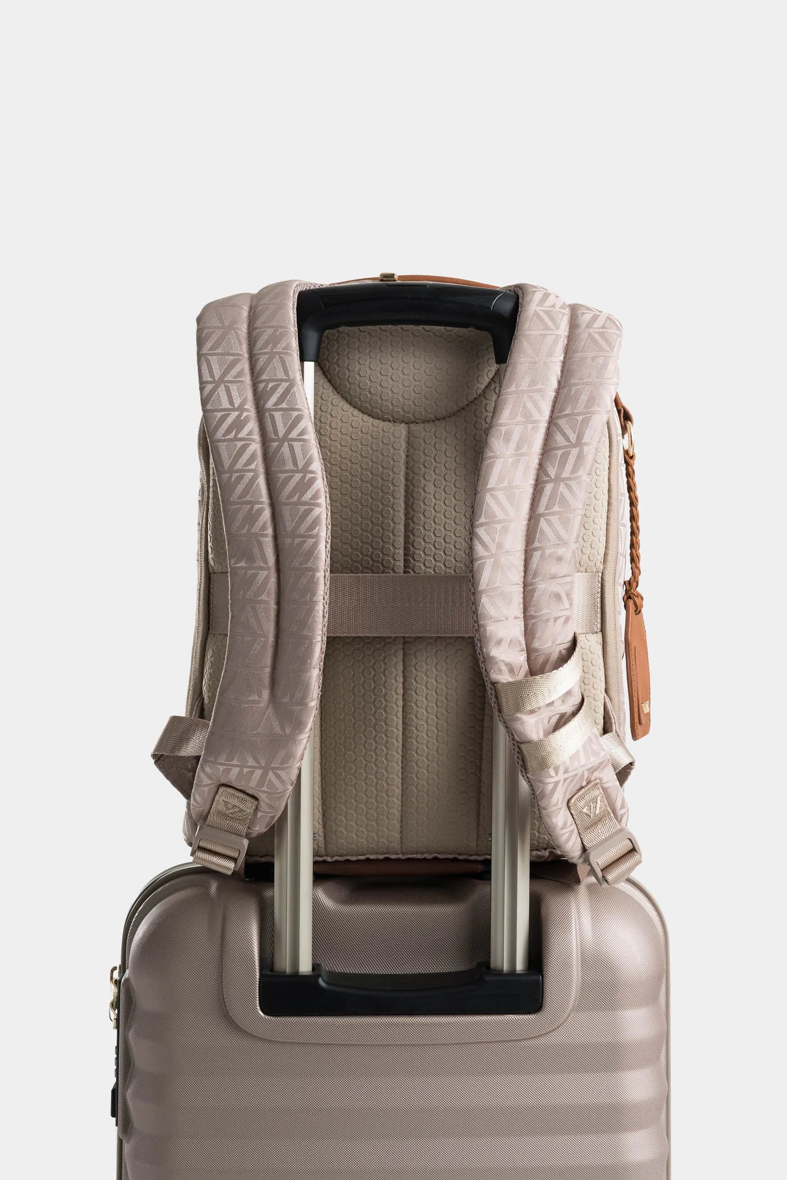 Mochila bloom 2 jacquard monograma VZ para mujer porta trolley