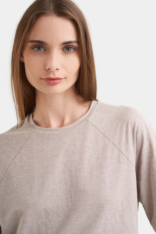 CAMISETA TRUFA TEJIDO DE PUNTO PARA MUJER EFECTO JASPE