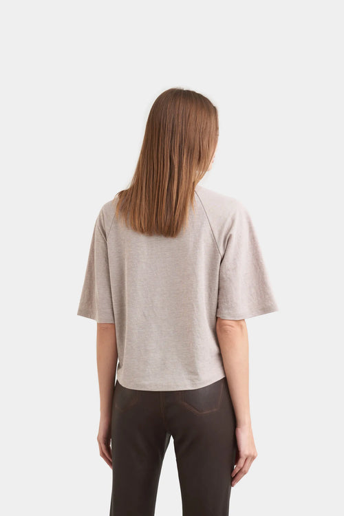 CAMISETA TRUFA TEJIDO DE PUNTO PARA MUJER EFECTO JASPE