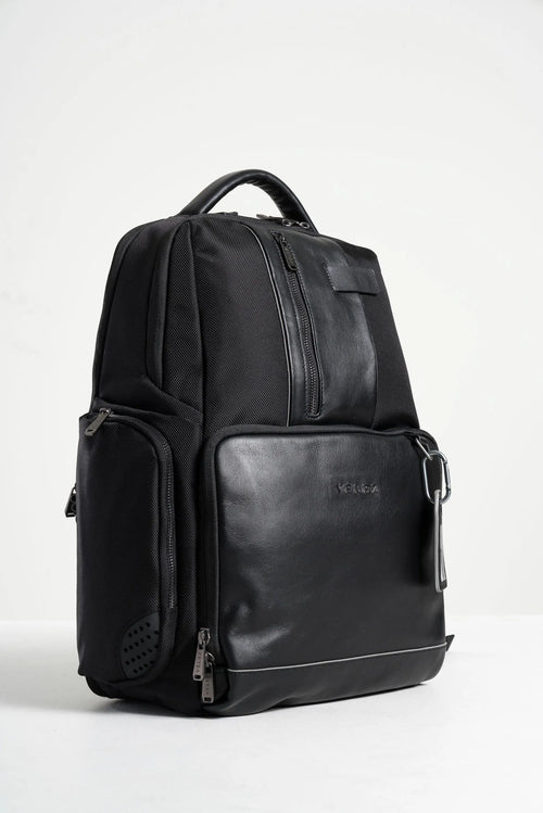 MOCHILA SECURITY DE LONA PARA HOMBRE DETALLES EN CUERO