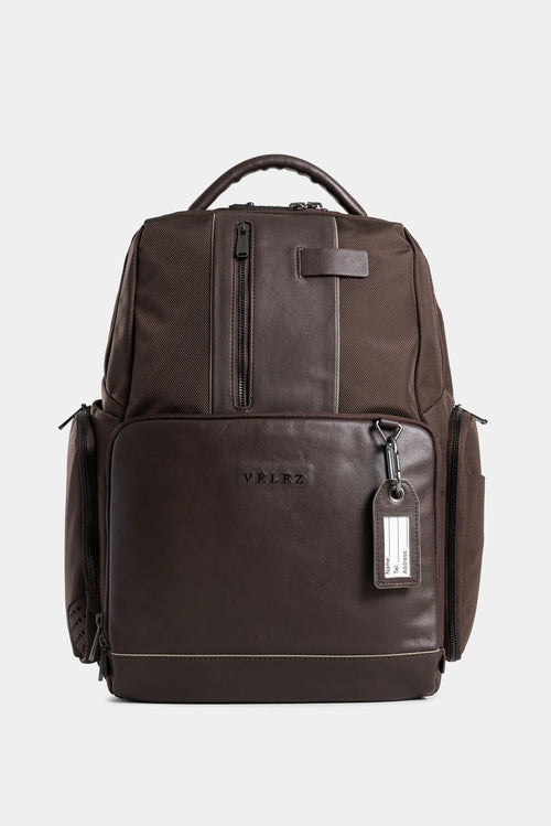 MOCHILA SECURITY DE LONA PARA HOMBRE DETALLES EN CUERO
