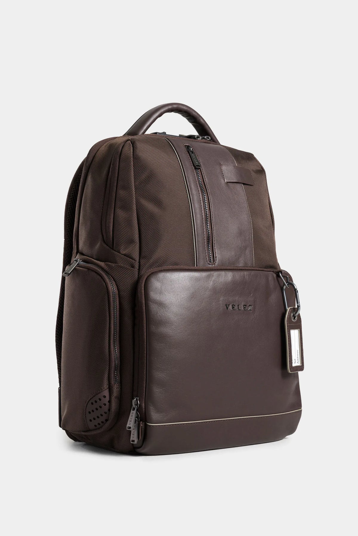 MOCHILA SECURITY DE LONA PARA HOMBRE DETALLES EN CUERO